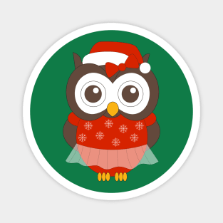 Christmas Miss Owl Digital Art | Christmas Special | illusima Magnet